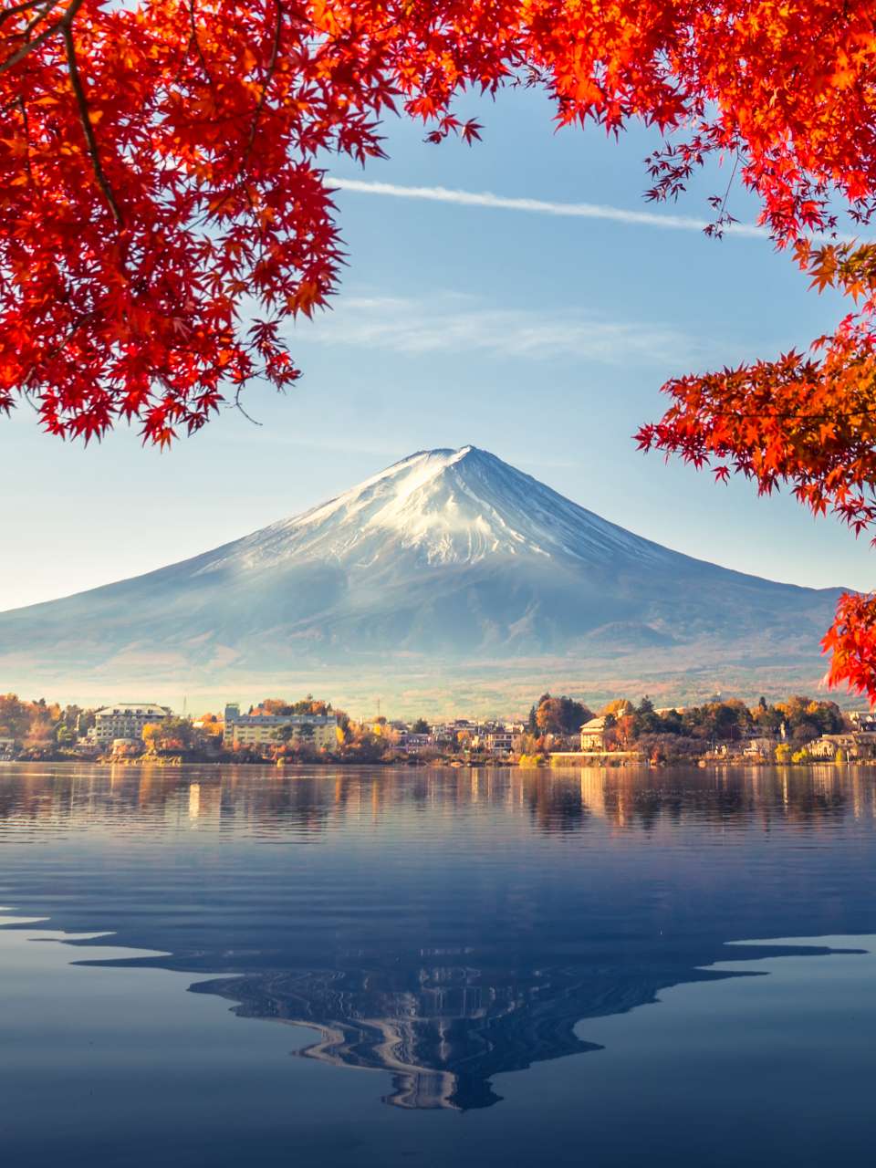 Berg, landschap Fiji in de herfst.